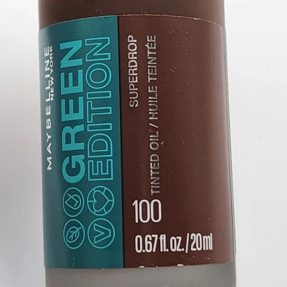 Maybelline Green Edition Superdrop Tinted Oil 100 .67 Fl Oz Vegan Natural New